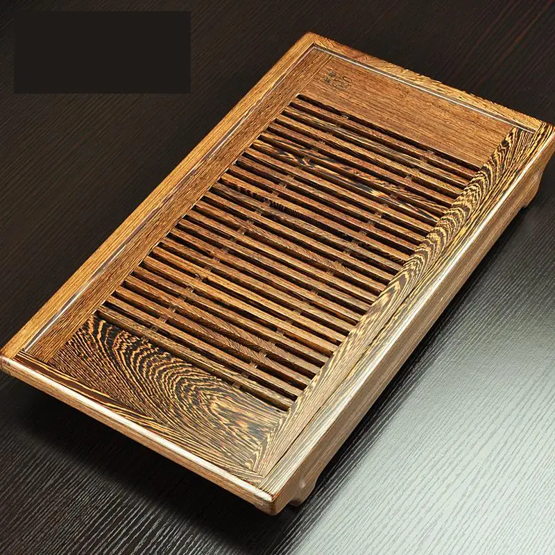 Free Shipping Big small Chinese Wenge Solid wood tea tray Kung Fu Tea Storage tray gongfu