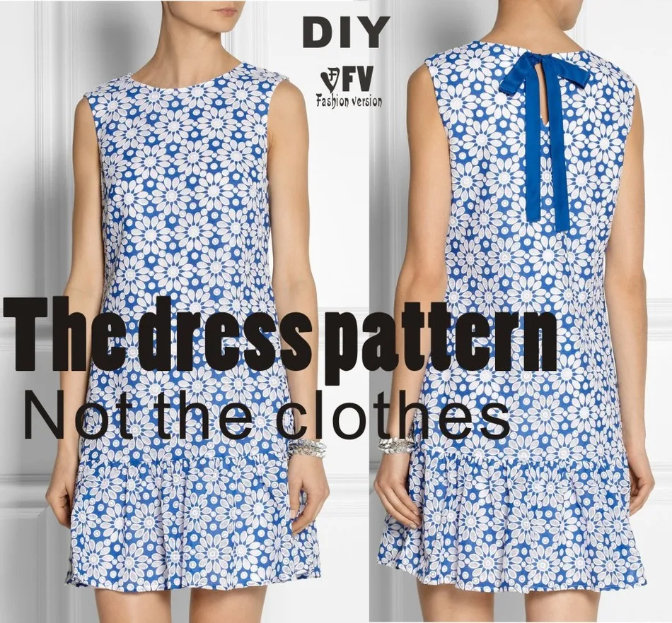 Clothing DIY The dress Dresses Sewing Pattern cutting drawing Women's ...