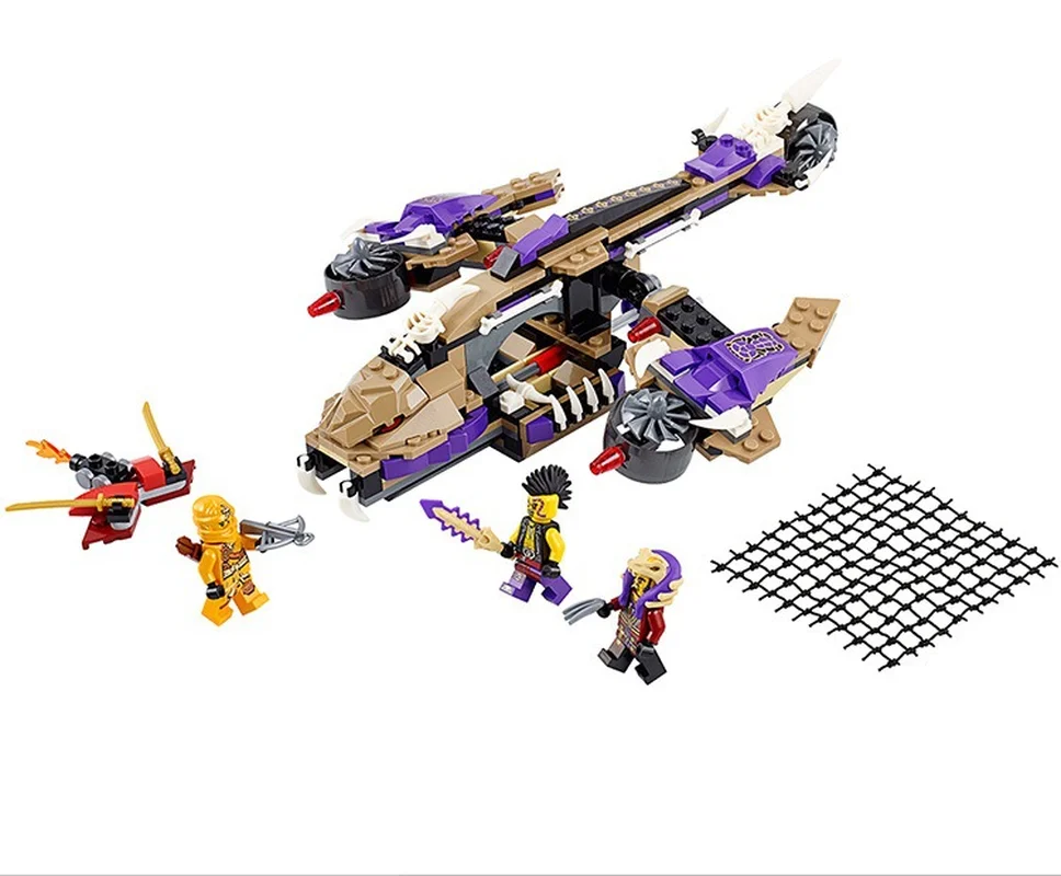 

310pcs 10321 Anaconda Predators Helicopter Weapon Ninjagoe Thunder Swordsman Building Blocks Bricks Toys Compatible Legoings