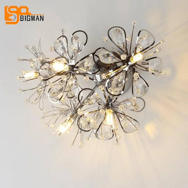 

new arrival crystal wall lamps modern sconce Dia35*H20cm lustre bedroom bathroom light