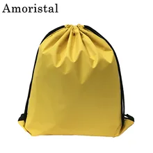 Portable Unisex Drawstring Bag Oxford Women String Sack Beach Backpack Male Folding Waterproo Shopping Bag Men Storage Bags B411