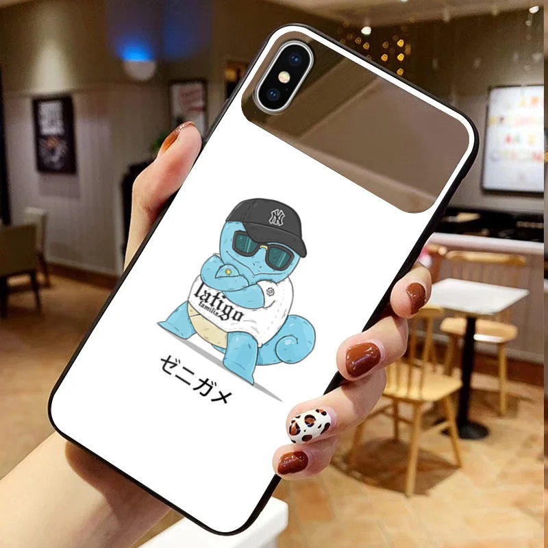 

Mosirui new cartoon shell mirror silicone mobile phone case iPhone xs max Soft Clear TPU Cover makeup case