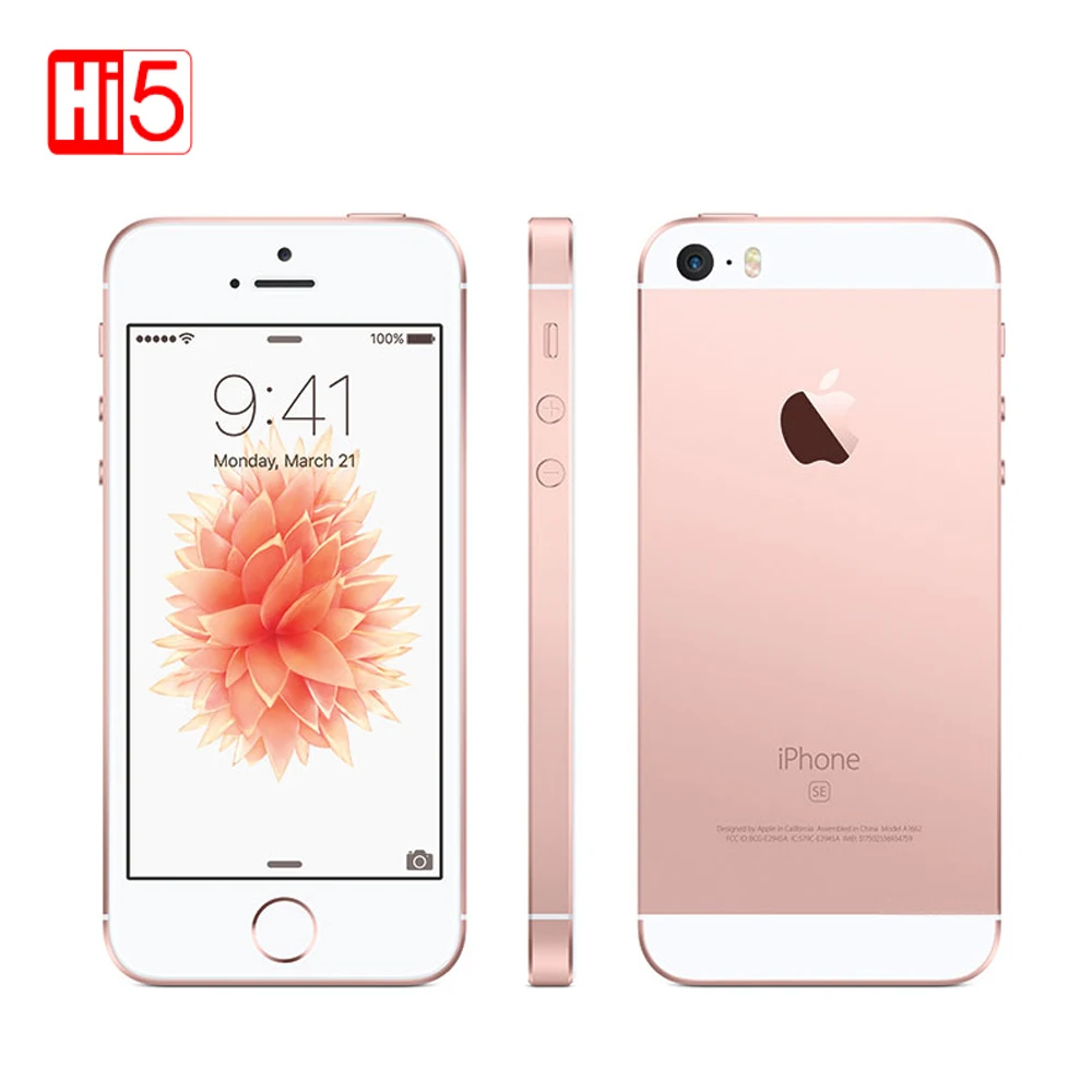Разблокированный Apple iPhone SE двухъядерный процессор, 2 Гб RAM, 16 ГБ/64 Гб ROM 4 аппарат не привязан к оператору сотовой связи для мобильных телефонов на базе iOS Touch ID чип A9 4," 12.0MP SE чехол для телефона