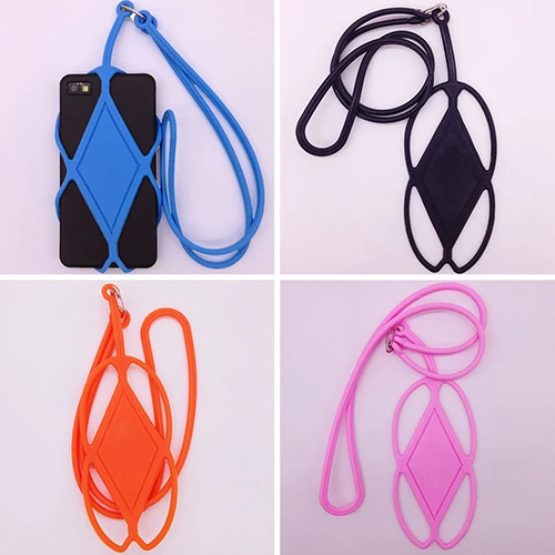 

Silicone Lanyard Case Cover Holder Sling Necklace Wrist Strap for Cell Phone