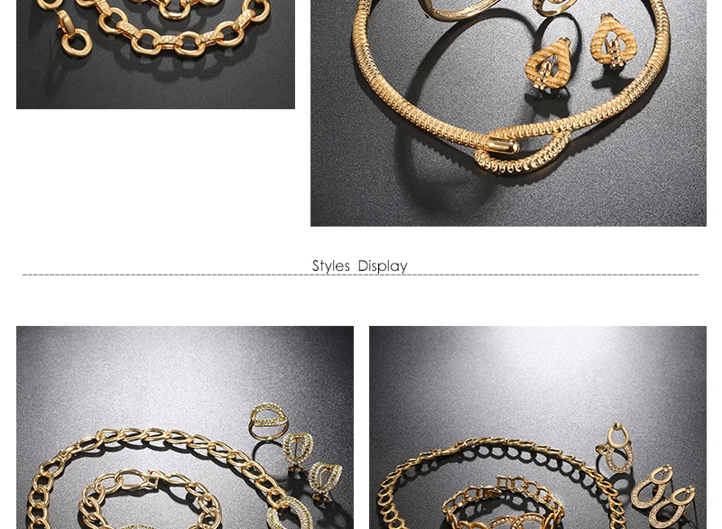 OUMEILY Fashion Jewelry Sets African Beads Jewelry Set Women Bridal Ethiopian Eritrean Gold Color Wedding Statement Jewelry Set (4)