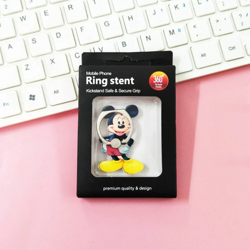 Ring Stand Lovely Bracket for Samsung iphone huawei Cute Cartoon Full Degree Mental Phone holder Finger Smartphone Accessories