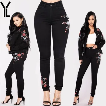 

2017 Women Jeasn Fashion Skinny High Waist Jeans Casual Ripped Jeans For Women Pantalon Femme Plus Size S-3XL