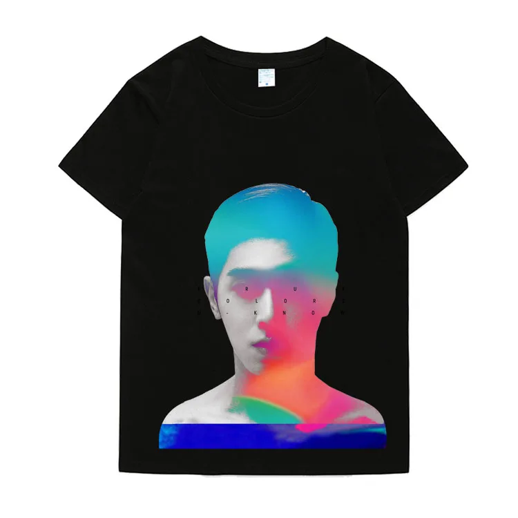 

New arrival kpop tvxq u-know album true color concert same portrait/name printing t shirt fashion o neck short sleeve t-shirt