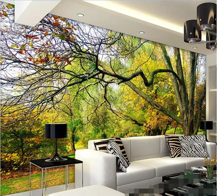 3d room wallpaper custom non woven wall sticker 3d The trees beautiful