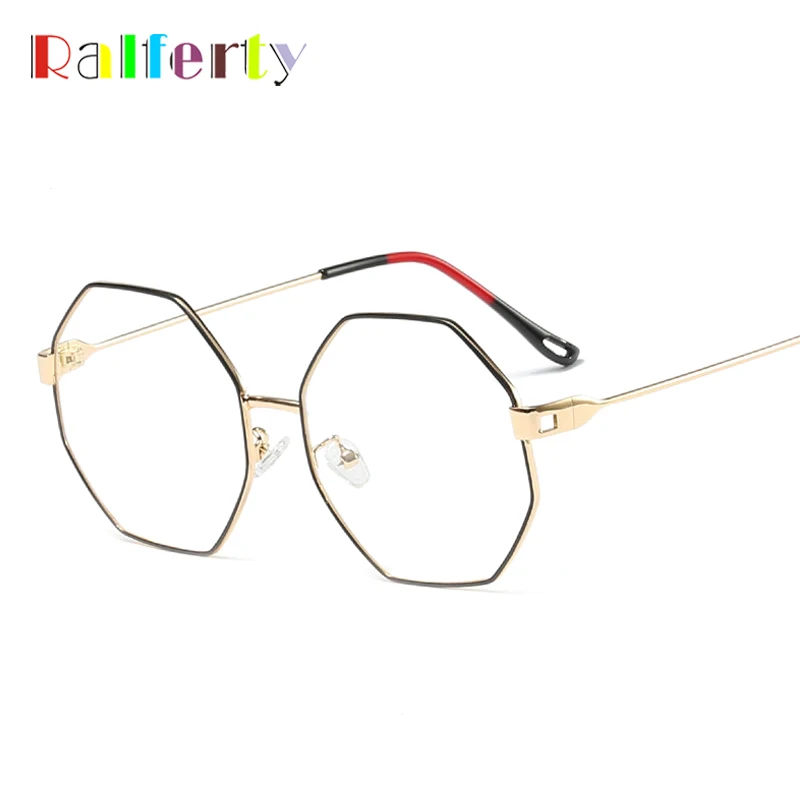 Ralferty полигональные очки оправа женские Desinger новые золотые очки оправа оптические корректирующие очки при близорукости oculo de grau F98204
