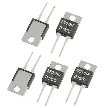 

5 Pcs 100C NC Temperature Controller Thermostat KSD-01F 250VAC/ 24VDC 1.5A