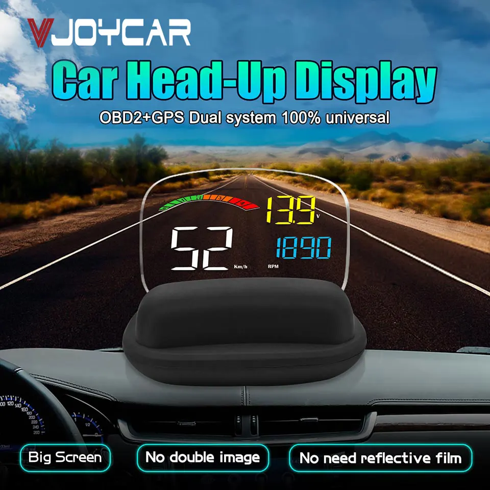 

2019 New HD OBD2 Car HUD On-board Computer C800 2 in 1 GPS OBD Speed Projector Digital Speedometer HeadUp Display Security Alarm