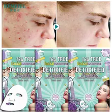Hemeiel Anti-Acne Tea Tree Face Mask Oil Control Shrink Pores Acne Treatment Sheet Mask Whitening Skin Care Korean Essence Mask