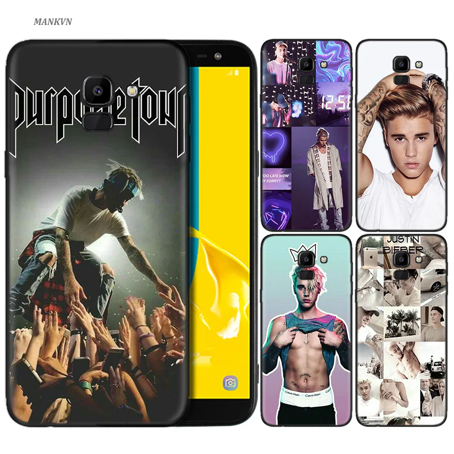 Silicone Case For Samsung Galaxy J4 J6 A6 A8 Plus A7 A9 J8 2018 A5 2017 Soft Cover Shell Justin Bieber
