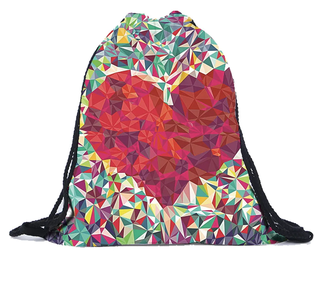 

Drawstring Backpack Unisex Women Men 3D Printing Casual Shoe Bag Printing Pattern String Schoolbag Storage Backpack