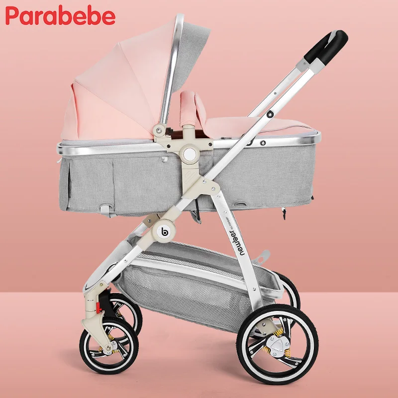 

High Landscape Baby Strollers Brands Portable Pushchair Carriage Big Wheels Strollers For Newborns Pink Girls Toddler Bike Pram