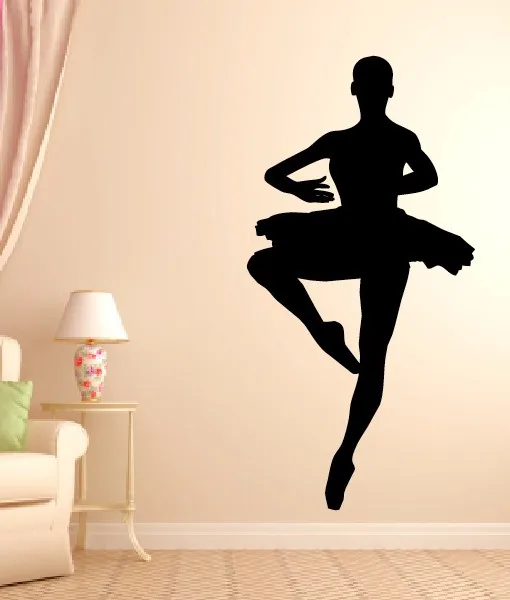 

Ballerina Wall Decal Bedroom Custom Color Available Nontoxic Materials Wall Stickers For Dance Studio Art DecaL Decor ZA777