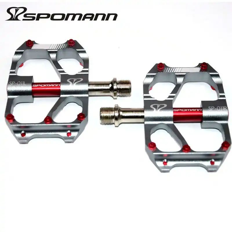 silver bike pedals