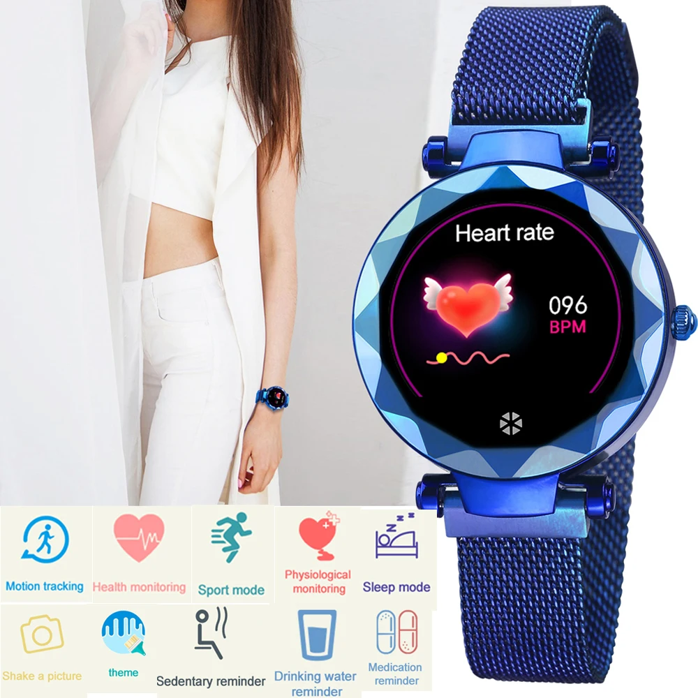 

Fashion Lady Smart Watch IP67 Waterproof Women Smart Bracelet Heart Rate Monitor Fitness Tracker Female Wristwatch Smart Band