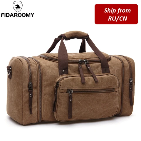 Bolsa de Lona Bolsas de Bagagem de Mão Mão de Couro Fim de Semana durante a Noite Homens Viajam Multifuncionais de Couro Bolsa Homens Tote Utilitário Grande Capacidade Bolsa
