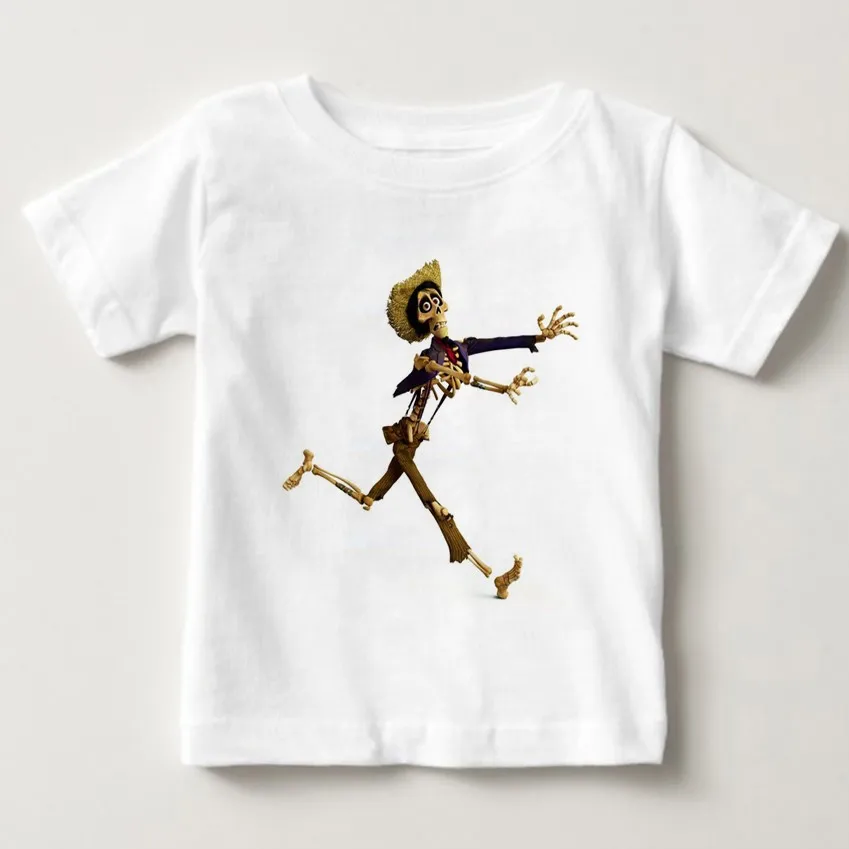 White childreT-shirt Летняя детская одежда, модная футболка с рисунком коко для мальчиков и девочек, детские спортивные рубашки с короткими рукавами, MJ - Цвет: White childreT-shirt