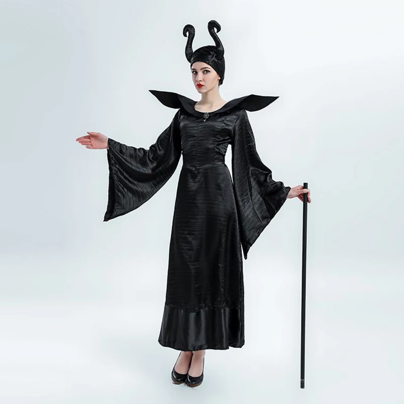 VASHE на фильм «Малефисента» костюмы спящего заклятия Хэллоуин Карнавальный костюм ведьмы униформа для взрослых женщин Fantasias косплей платье