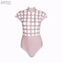 2016 New summer Solid Color Rivet Studded Hollow Out Sexy Club Party Bodysuits wholesale