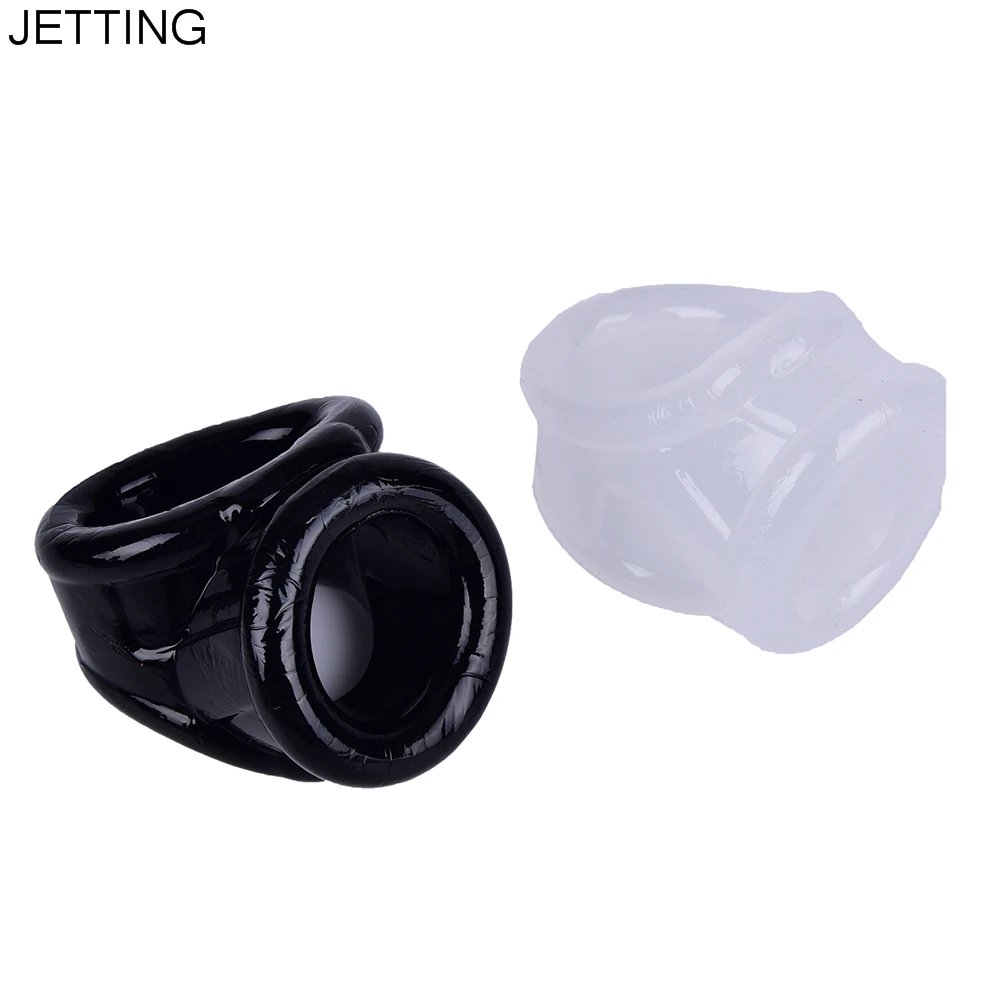 

JETTING Novelty Toys Male Chastity Device Scrotum Rings Sleeve Time Delay Cock Cage adult Toys Men Ball Stretcher Party Favor