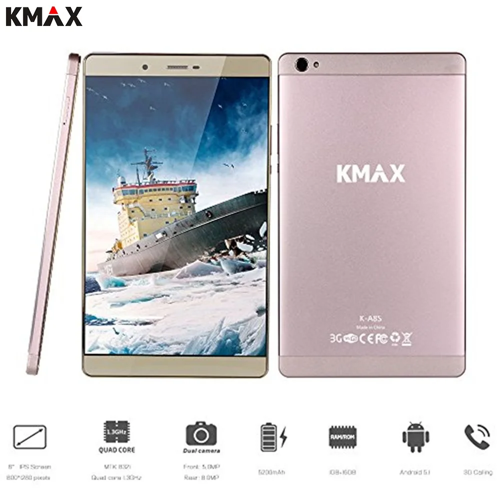 KMAX 8 inch 3G Phone Call Android Tablet PC wifi 16GB Quad Core gps bluetooth 8MP Camera phablet pad Case big battery 7 10 10.1
