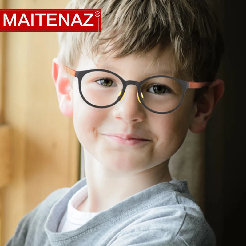 MAITENAZ TR90 Protection Spectacles Children Glasses Frames Girls Boys