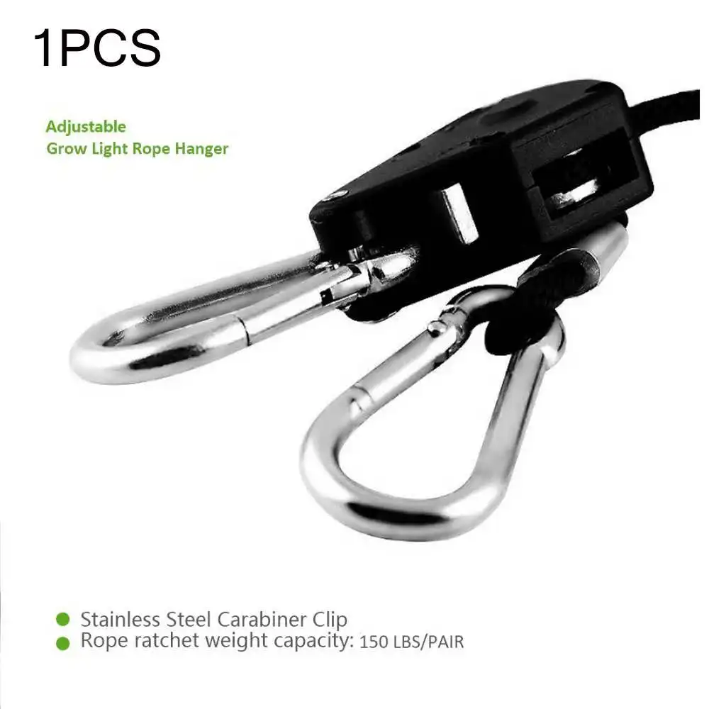 1PCS Регулируемая практичная 1/8 фунтов дюймовая нейлоновый Канат трещотка yoyo вешалки легкие вешалки отражатель подъемник для Led светильник для выращивания палатки - Цвет: 1PCS