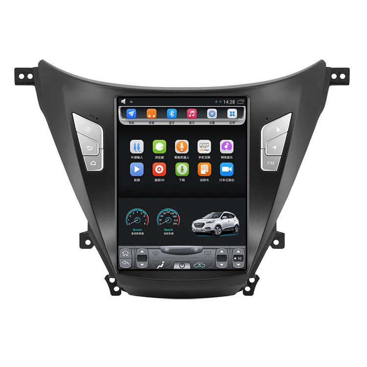 2012-2016 Elantra Avante 10.4 inch Tesla Vertical touch Screen Android Car GPS Navigation multimedia Bluetooth Wifi