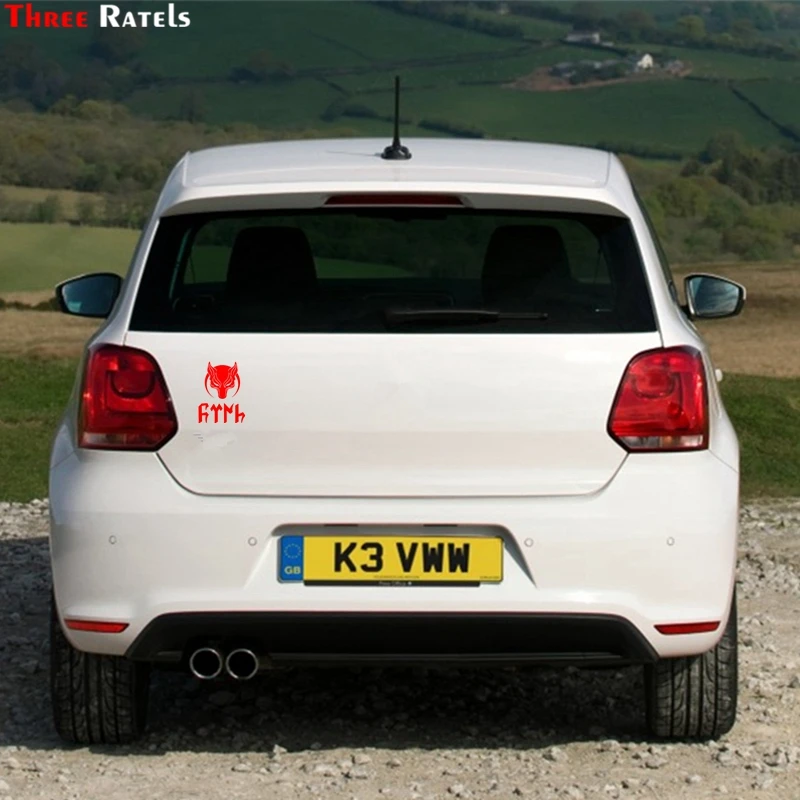 Three Ratels TZ 1450#15.9*12см волк тюркский наклейки на авто машину автонаклейка