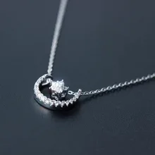 Short AAA Zircon Star Pendant Necklace Moon Crystal Pendant Necklace Female Collarbone Chain Fashion Jewelry Short AAA Zircon Star Pendant Necklace Moon Crystal Pendant Necklace Female Collarbone Chain Fashion Jewelry
