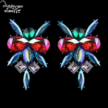 Dvacaman Brand 2017 Luxury Wedding Bridal Crystal Statement Earrings Women New Simulated Pearl Hanging Dangle Drop Earrings CC61