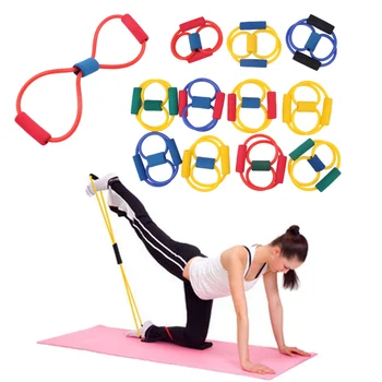 

3pcs Resistance Training Bands Tube Workout Exercise for Yoga 8 Type Body Building Fitness Equipment Tool In Stock