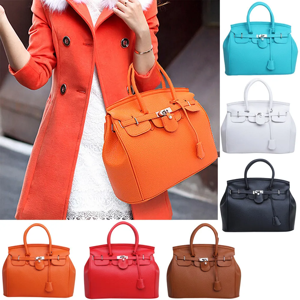 

2018 Luxury Women Lock Bags Handbags Solid Women Famous Brands PU Leather Shoulder Bags Ladies Casual Tote Bag Bolsos Mujer Sac