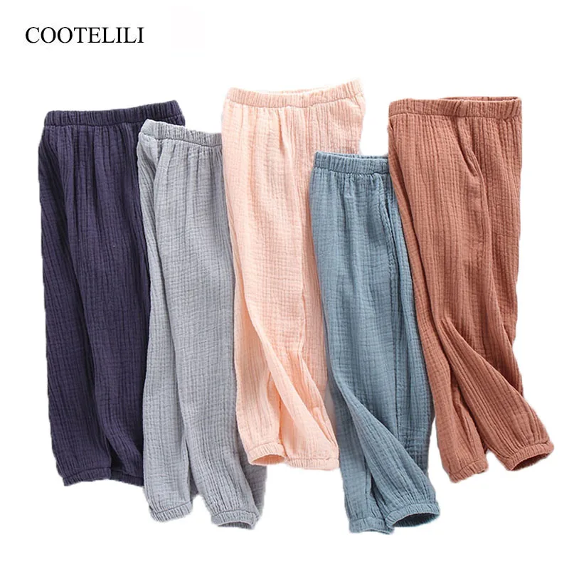 

COOTELILI Breathable Spring Summer Pants Cotton Children Pants for Baby Boys Pants Harem Pants for Kids Boys Girls Trousers