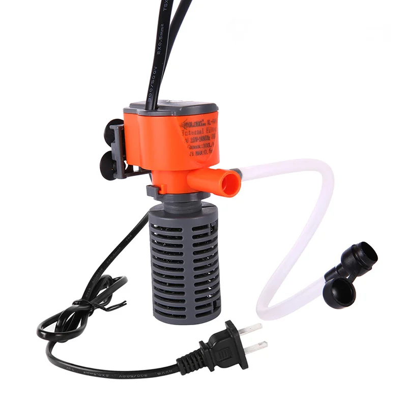 

Mini 3 in Submersible Fish Filter 1 Aquarium Internal Plug Spray Tank US Pump
