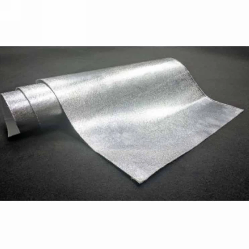 1" x 24" 0,2 мм толщина тепловой защиты барьер алюминий Стекловолокно ткань с клейким слоем для теплоизоляции частей