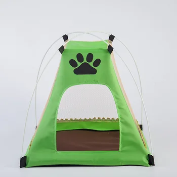 

Creative Summer Dogs Outdoor Portable Tent Bed House With Mat Small Medium Cartoon Teddy Pet Dog House Dog Cat Pet Supplies