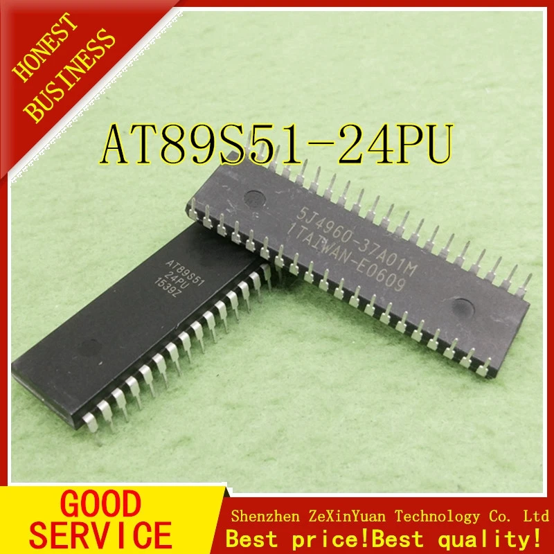 2PCS/LOT AT89S51 AT89S51-24PU DIP40 microcontroller original | Электроника