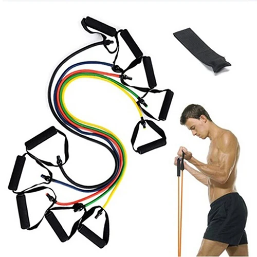 

Yoga Resistance Training Bands Body Building Fitness Workout Exercise Equipment