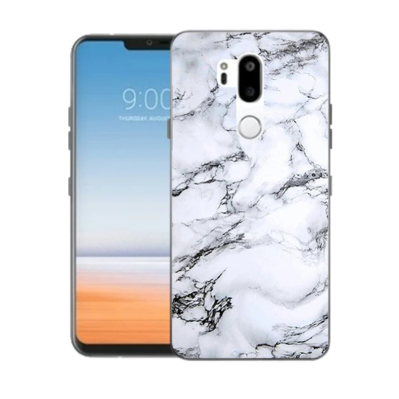 TPU для LG G7 ThinQ облегающий чехол 6," для LG G710 задняя крышка Мягкий Силиконовый Модный чехол с принтом для LG G710 полная защита - Цвет: 19