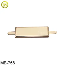 MB768 пустой логотип металлическая Золотая сумка логотип бирка металлическая внутренняя одежда логотипы металлические этикетки