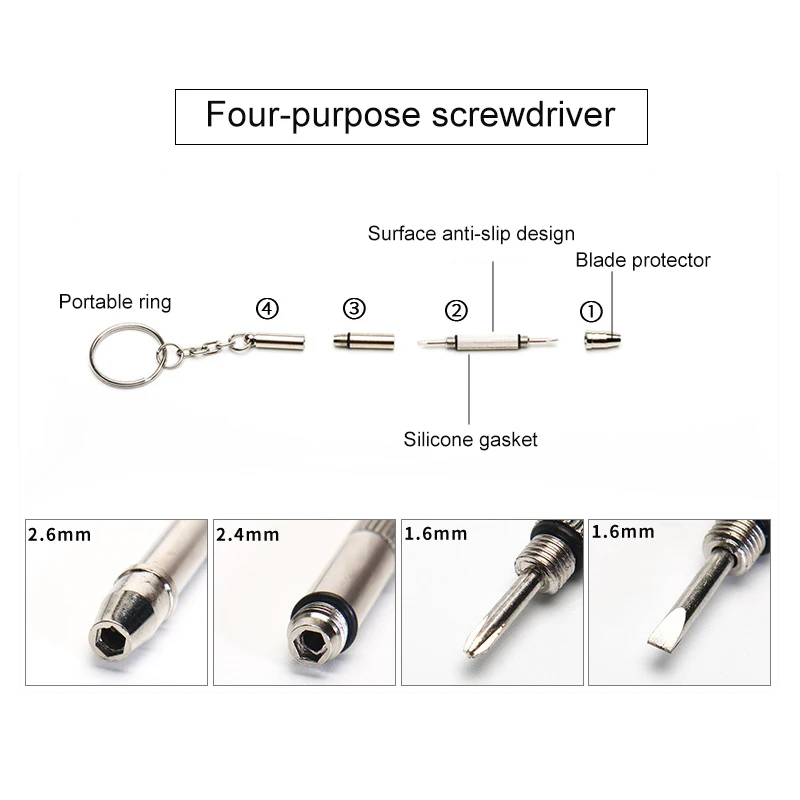 1 Box Glasses Repairing Kit Mini Screwdriver Nose Pads for Watches Laptop Jewellery QJS Shop