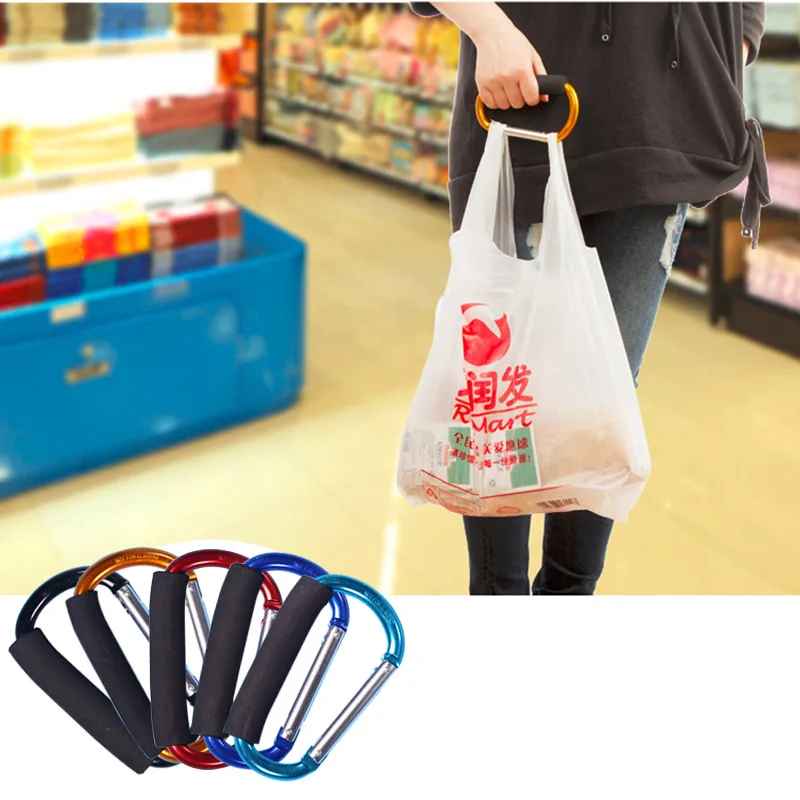 

Useful Slip-Resistant Hanging Shopping Bag Carrier Grocery Holder hooks Shopping Handle Reusable Cotton Bag Holder device