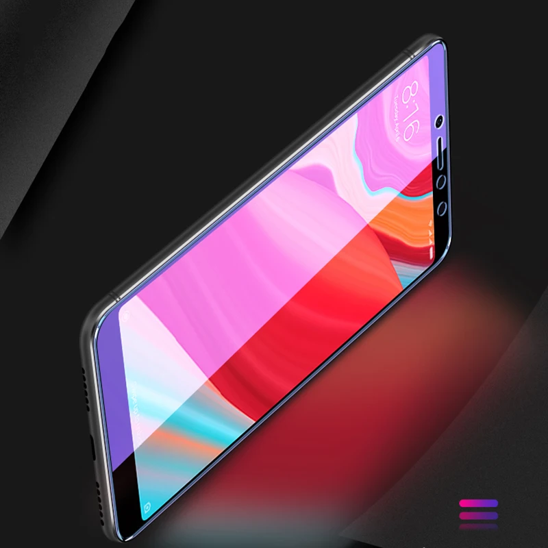 OriWood для Xiaomi Redmi S2 полное покрытие переднее анти синее закаленное стекло синий