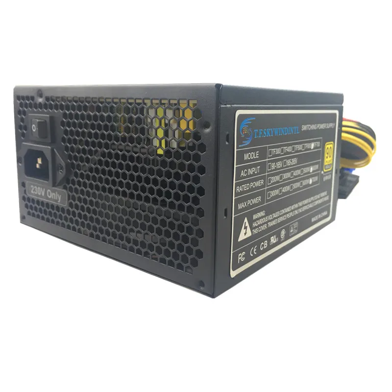 Блок питания 600 Вт ATX 12 В для игрового компьютера источник ПК ЦП настольного 20 + 4pin