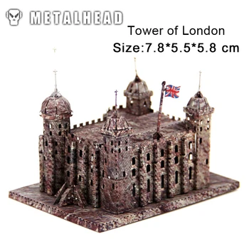 

Color Tower of London 3D Stereoscopic Metal Puzzle Nano-dimensional Assembling Model Adult Kids Decoration Collection Toy Gifts